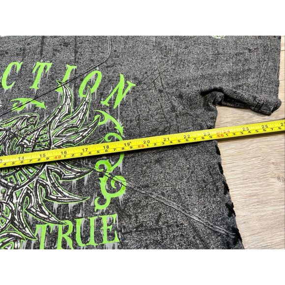 Affliction men’s grey/green t-shirt size 2X - Picture 3 of 12